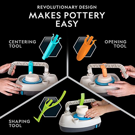  NATIONAL GEOGRAPHIC Pottery Wheel for Kids – Complete Kit for  Beginners, Plug-In Motor, 2 lbs. Air Dry Clay, Sculpting Clay Tools, Apron,  Patented Design, Craft Kit ( Exclusive) : Arts, Crafts & Sewing