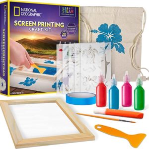 National Geographic Mega Arts and Crafts Kit for Kids - Kids Mosaic, Paint Marbling & Air Dry Pottery Craft Kit - Create Glass Tile Mosaics, Paint