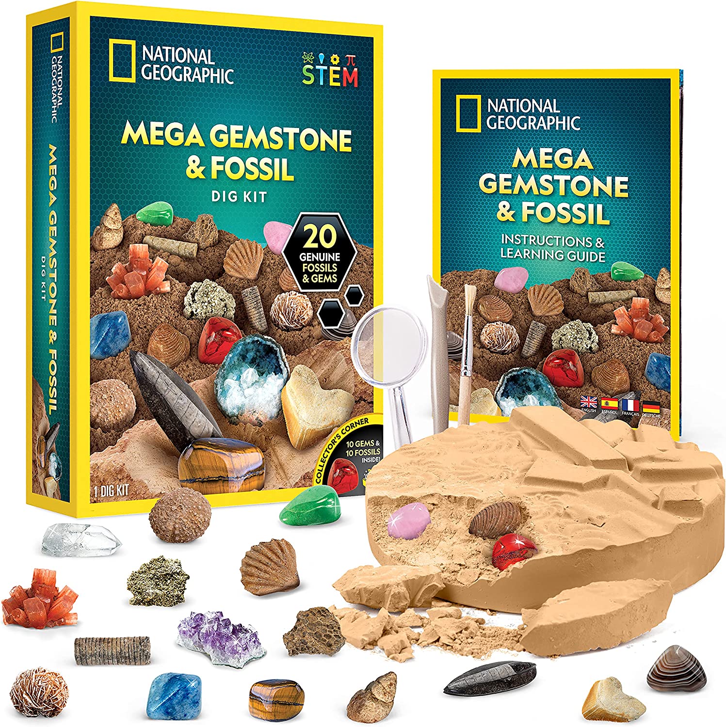 Rocks Minerals Dig Kit, Gemstone Dig Kit, Excavation Toys