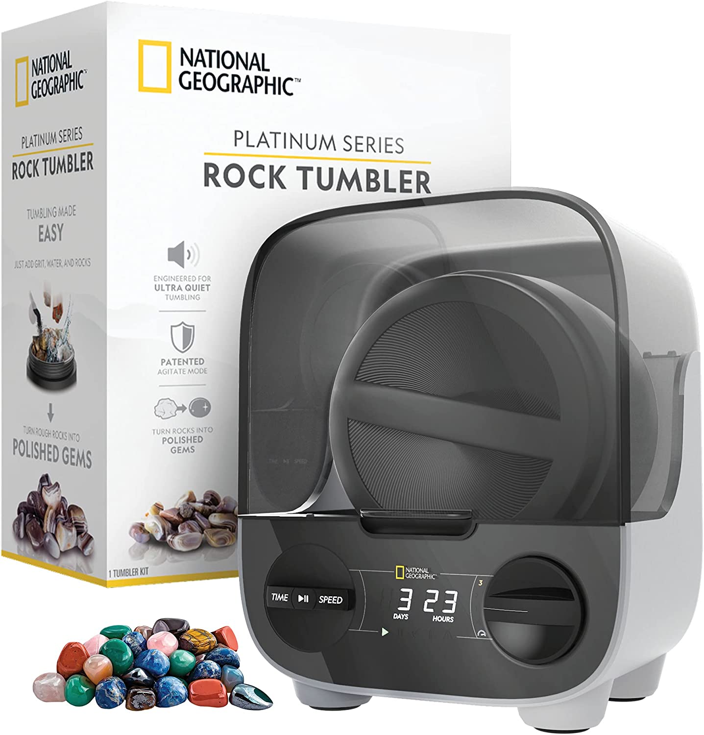 Professional Rock Tumbling Kit - Ultra Quiet - 2 lb. Barrel - GemFoam  Polisher