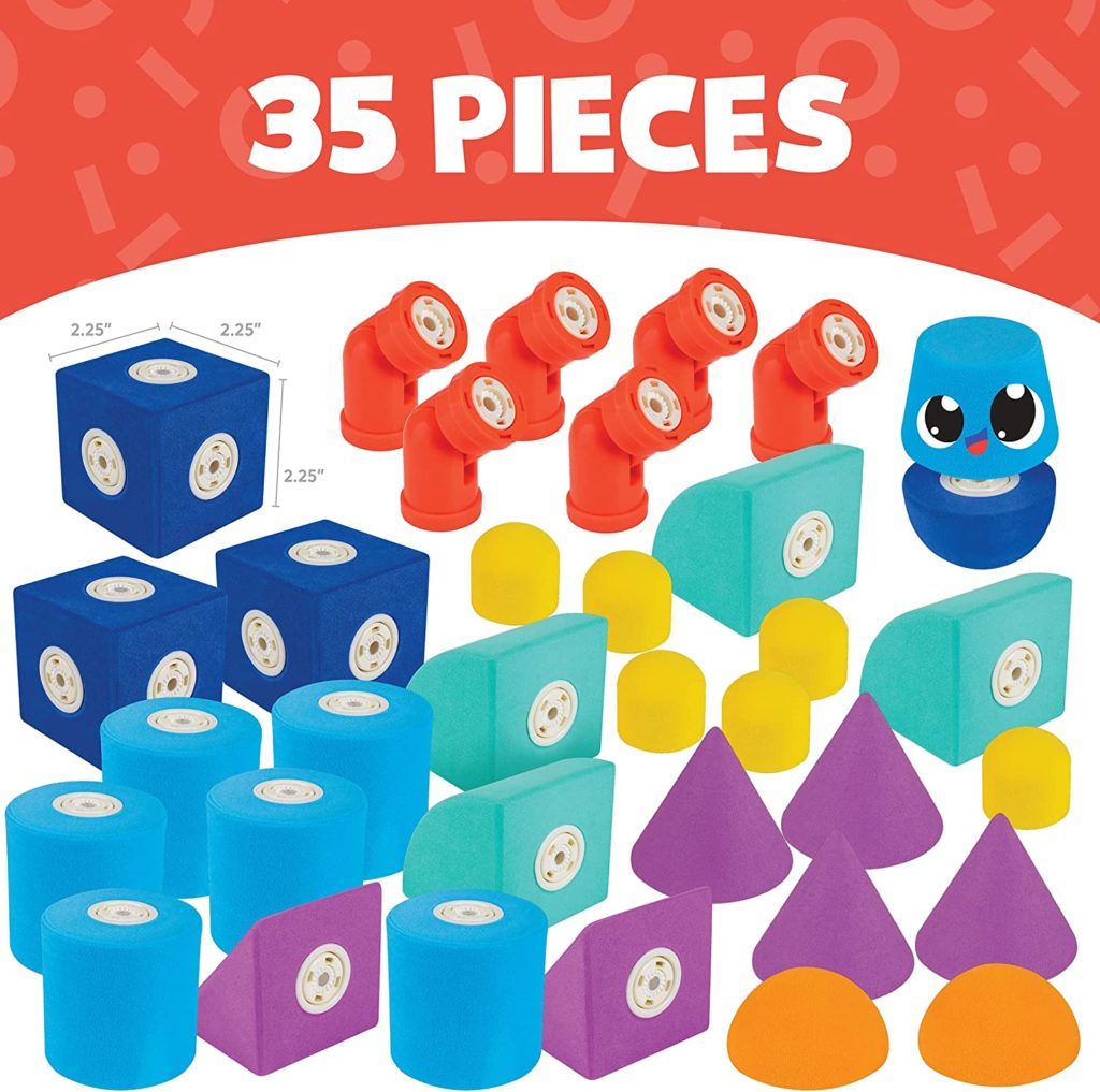 Blockaroo Magnetic Foam Building Blocks Castle Set | Think Blue Marble