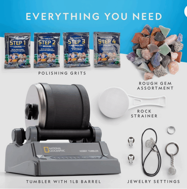 NATIONAL GEOGRAPHIC Hobby Rock Tumbler Kit - Image 10