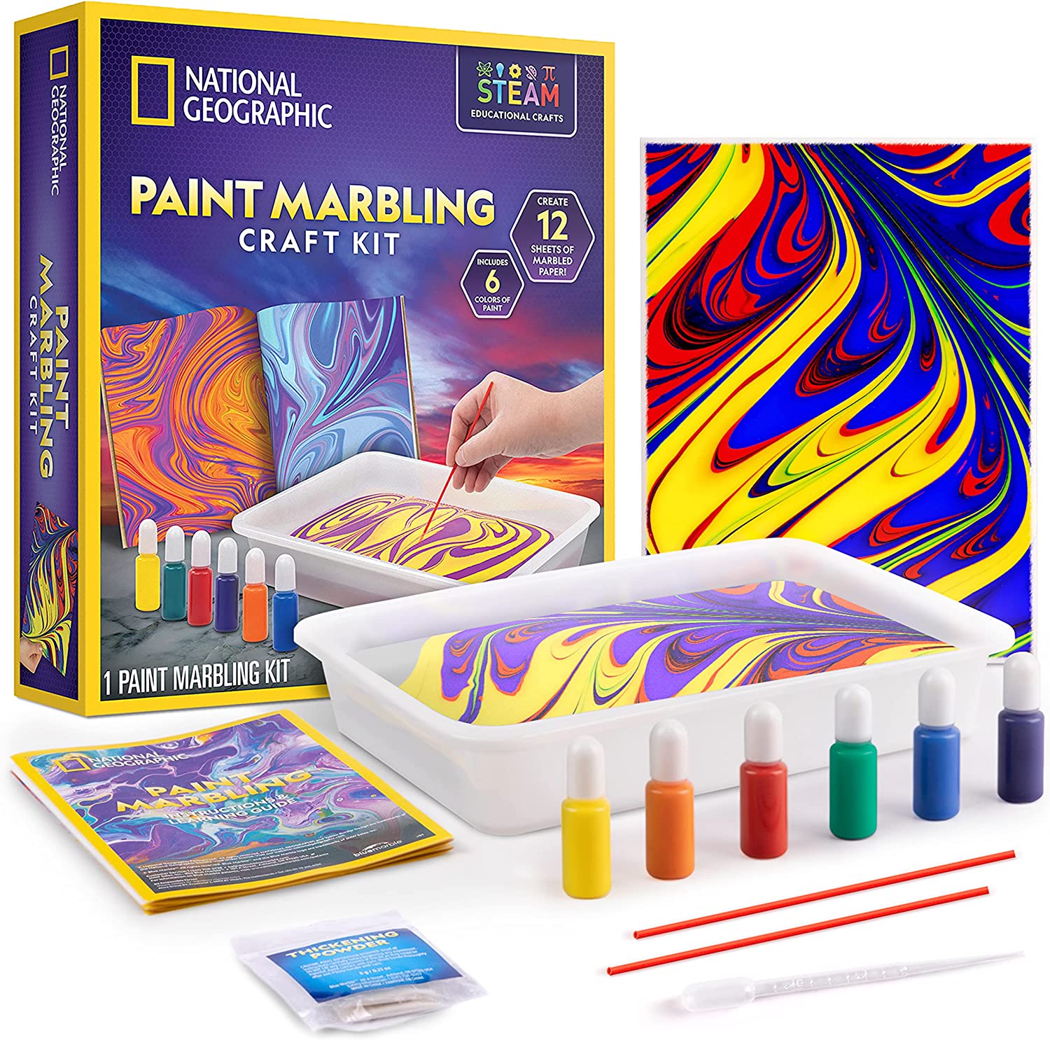 NATIONAL GEOGRAPHIC Paint Marbling Arts & Crafts Kit