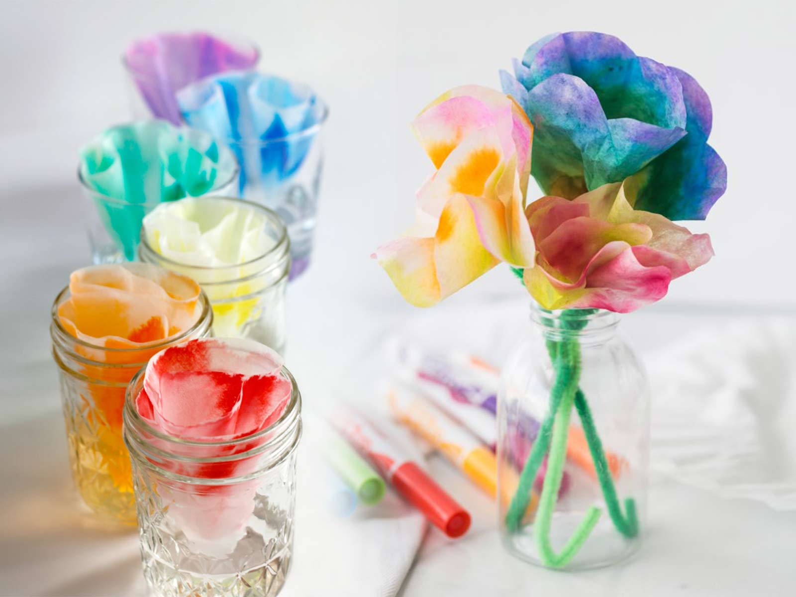 Coffee filter flowers process